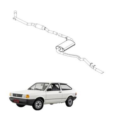 Imagem de Kit Completo Escapamento Gol 1.6 Agua 1985 a 1988 1989 - Pioneiro