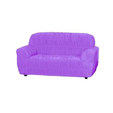Imagem de Capa Elasticada 2 Lugares Liso Para Sofá Para sua Sala - M.A Enxovais,