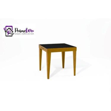 Imagem de Mesa De Jantar Extensível 0.80 a 1.20 Com Vidro Pés Madeira Tock