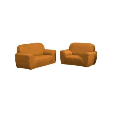 Imagem de capa de sofa coladinha 3 e 2 lugares - MK Enxovais, Amarelo