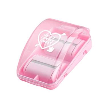 Imagem de oshhni Mini borracha rolo de aparas borracha coletor de detritos material de escritório escolar ferramenta de remoção de papelaria para desenho infantil, Rosa