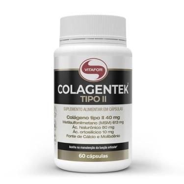 Imagem de Colágeno Colagentek Vitafor Tipo II 60 Cápsulas 790mg Suplemento para 