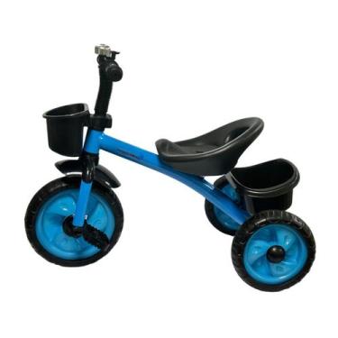 Imagem de Triciclo infantil com pedal preto e azul - importway