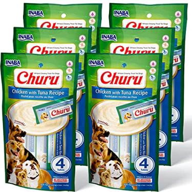Imagem de Churu Dog Display Para Cães Sabor Frango Com Atum 24 Tubos de 14g