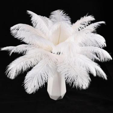 Imagem de Craft Feathers THARAHT Ostrich White 24 unidades 25-30 cm
