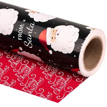 Imagem de Papel de Natal reversível WRAPAHOLIC para embrulho de presente 43x10 m
