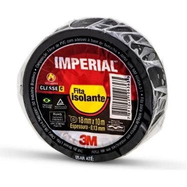 Imagem de Fita Isolante 3M Imperial 18mm 10 metros Uso Domestico e Profissional
