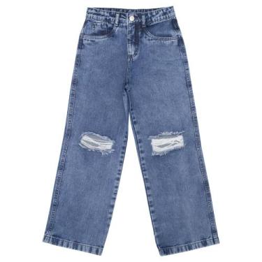 Imagem de Calça Juvenil Look Jeans Reta Jeans, 6