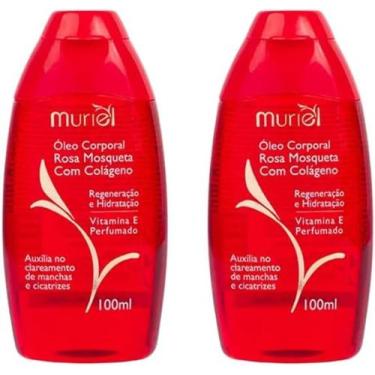 Imagem de 2 Óleo Corporal Rosa Mosqueta Com Colageno Muriel 100ml