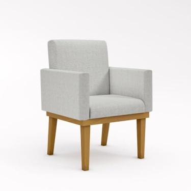 Imagem de Poltrona Decorativa em Linho com Base de Madeira