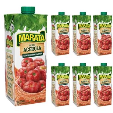 Imagem de Suco Maratá Acerola 1L - kit c/ 6 unds