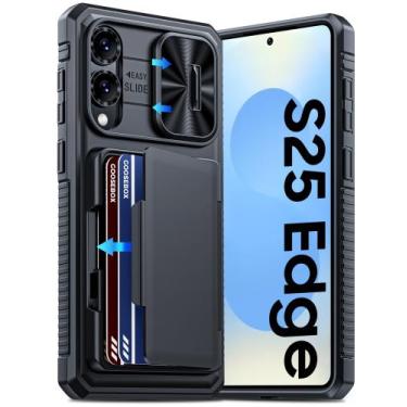 Imagem de Capa tipo carteira GooseBox para Samsung Galaxy S25 Edge com RFID