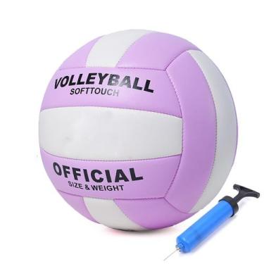 Imagem de Voleibol ABAJI tamanho oficial 5 roxo impermeável PU