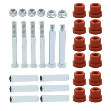 Imagem de waltyotur Kit de buchas de mola traseira para carrinho de golfe 14158-G1 com parafusos de substituição para EZGO TXT/Medalhista 1994-presente Substituição para Club Car DS 1981-presente