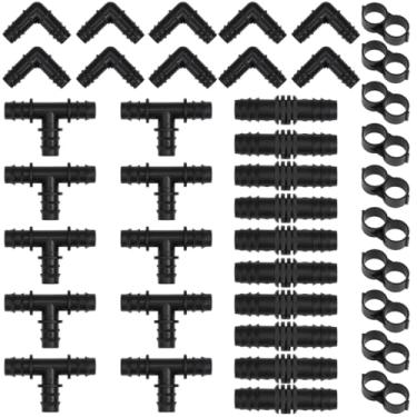 Imagem de 40 peças de acessórios Pex de expansão de 2/2.5 cm, inclui cotovelos, camisetas, acopladores e anéis de dobra de tubos, conexões Pex de poliéster de 1/5.1 cm, conectores Pex de poliéster para