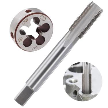 Imagem de Conjunto de torneira e matriz 5/20.3 cm-18 Unf, rosca para máquina de torneira, rosca redonda, liga de alumínio, ferro fundido de aço inoxidável para rosquear