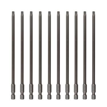 Imagem de Chave de fenda Torx T25 de 6 polegadas, haste sextavada de 1/4 polegada, chave de fenda magnética de aço S2, pacote com 10