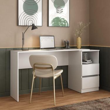 Imagem de Escrivaninha 150,5cm com Nicho e 2 Gavetas Flex Multimóveis MP6035