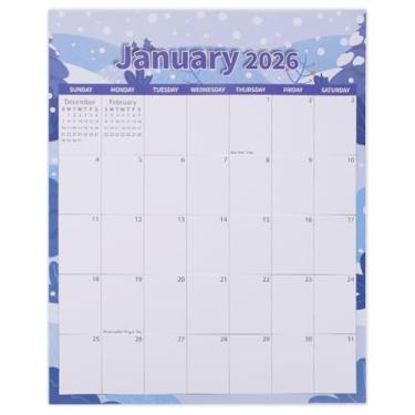 Imagem de Calendário Magnético para Frigorífico 2026, Calendário Grande Destacável de Janeiro a Dezembro 36,6 x 29 cm com Forte Fixação Magnética para Planeamento Familiar
