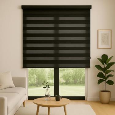 Imagem de Decore Cubra - Persiana Zebra Smart 38mm Motorizável 200larg x 260alt Preta