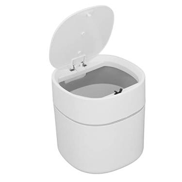Imagem de Generic Mini Lata de Lixo de Mesa Com Design Elegante, Limpeza Fácil para Mesa de Centro de Bancada, Escritório ABS Branco (Branco)