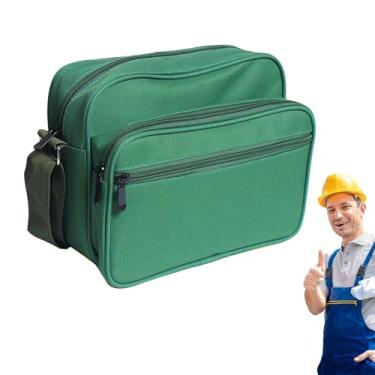 Imagem de Bolsa de ferramentas de lona, ​​mochila de ferramentas | Bolsa Bolsa de Engrenagens,Bolsa de lona de grande capacidade com zíper espessante para mecânicos, eletricistas, carpinteiros, construtores