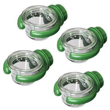 Imagem de Generic Conjunto de 4 bebedouros e comedouros para pássaros, versáteis, resistentes e fáceis de limpar, ideais para jardim, perfeitos para presentear, Verde