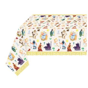Imagem de LSJDEER 4 Pack Greek Mythology Party Tablecloth - Greek Mythology Decorative Table Cover Party Table Cloth Supplies for Ancient Greece Culture Supplies (51 x 86 Inches)