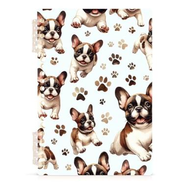 Imagem de Burbuja Caderno Dog Paws, papel pautado universitário A5 com 60 folhas, fichário para escritório, 1 pacote