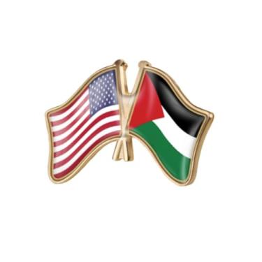 Imagem de EnigmaGlow Emblema de broche de pino único World Most Countries United States and Other Countries Cross Friendship Pin Badge para homens e mulheres, 1 inch（25mm）Round, Metal, resina