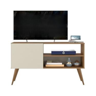 Imagem de Rack Bancada Com Pés Retrô Moderno(NATURE/OFF)