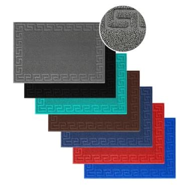 Imagem de Tapete Capacho Antiderrapante para Porta – Vinil Premium em PVC, Opções de 1 a 6 Unidades, 38x58cm(Vinho,3)