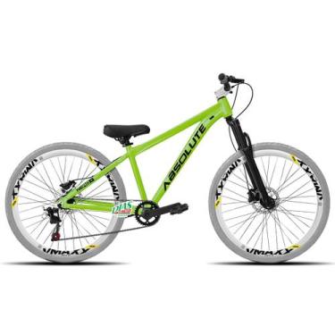 Imagem de Bicicleta Aro 26 Absolute Nero 5 Tamanho 15 1V, Verde, Vmaxx branco, P
