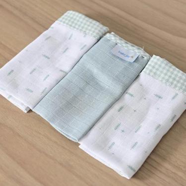 Imagem de Fralda para Bebê 03 Unidades 65 cm x 67 cm Baby Joy, Flechas Verde