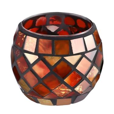 Imagem de Toyvian Kit de suporte de vela de mosaico de vidro, kit de vitrais DIY para adultos, decoração de casa, artes divertidas e artesanato, presente para dia dos namorados, aniversário, dia das mães, Natal