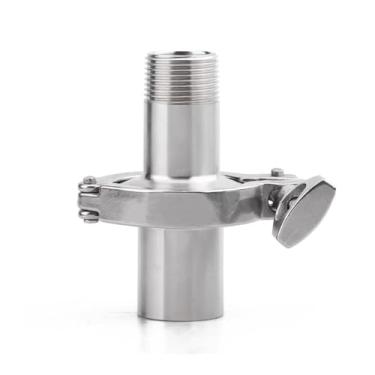 Imagem de Conjunto de braçadeira tripla SUS3044 de 1/20.3 cm 1/20.3 cm 1/10.2 cm 1/10.2 cm 1/10.2 cm BSPT macho fêmea 1.3 cm 1.9 cm 2.5 cm 3.8 cm 5.1 cm 7.6 cm Tri Clamp Set Montagem caseira (SUS304-F-M,DN8 1l4