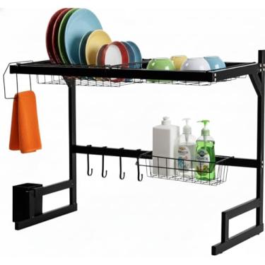 Imagem de Escorredor de Louça Suspenso para pia, Organizador de Talheres, Pratos, Copos e Louças para cozinha 65 cm