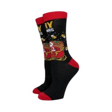 Imagem de Meias De Natal De Algodão Longas Para Mulheres E Homens, Estilo Casual