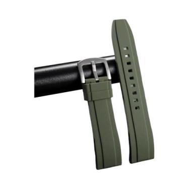 Imagem de Pulseira De Relógio Esportiva De Silicone Verde À Prova d'Água 20mm 22