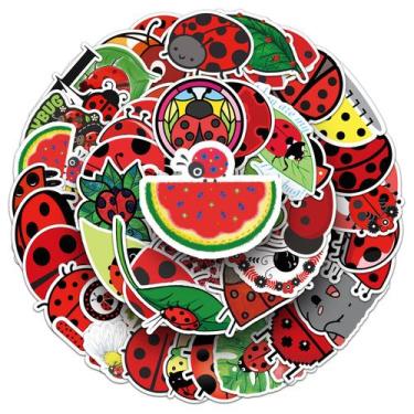 Imagem de Adesivos de vinil impermeável Seven Spot Ladybug 50 unidades/lote - yi
