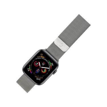 Imagem de Pulseira Milanese Prata Inox p/ Apple Watch 42/44mm GeoNav