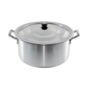 Imagem de Caçarola Hotel Panela Industrial Alumínio Tampa 40cm 23,1L - Global