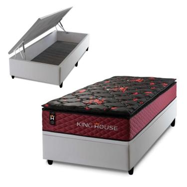Imagem de Cama Box Baú Toronto 88x188 com Molas Ensacadas King House