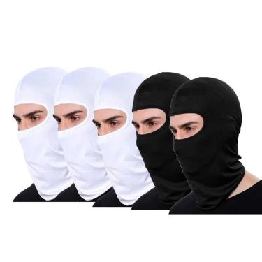Imagem de Kit 5 Balaclava Térmica Ninja Touca Motociclista Proteção Uv 50+ - Creme - Único - Home...
