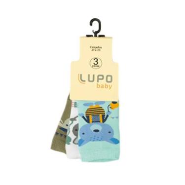 Imagem de Meia Infantil Bebê Kit com 3 Pares Lupo -  0200, 16-19