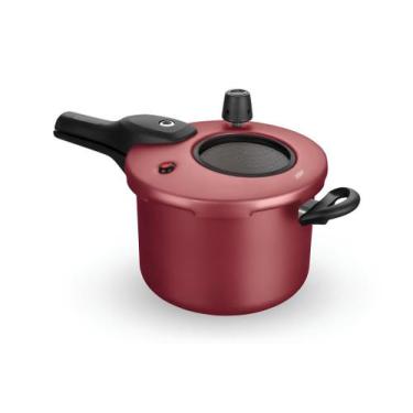 Imagem de Panela de Pressão Fechamento Externo Com Visor 4,5 Litros Cereja MTA