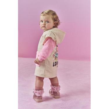 Imagem de Vestido Bebê Menina Dinossauro Costas Rosa Mundo Cinti, Rosa, 3