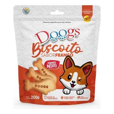 Imagem de Biscoito Petisco Para Cães Frango 200grs Doogs