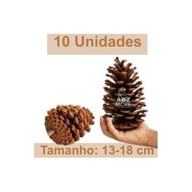 Imagem de Kit 10 Pinhas Premium (Grande) tam:13-18 cm - Decoração, Natal, Artesa