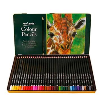 Imagem de lápis de cor oleosa 36 cores, não é fácil segurar água, linhas finas, fácil de dobrar a cor